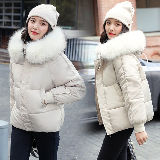 Big Fur Collar Cotton jacket