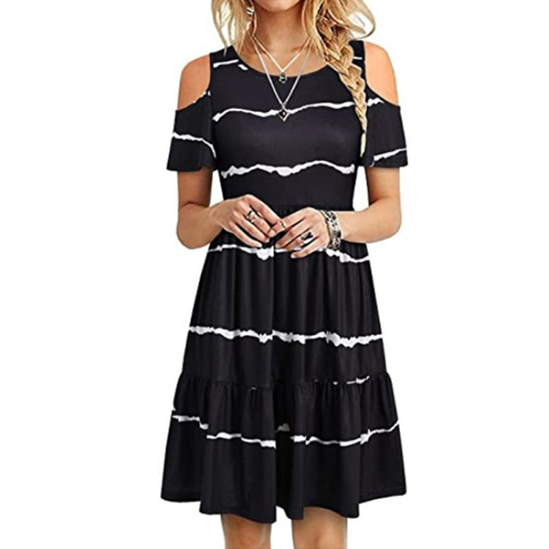 Short Sleeve Off-shoulder Dress