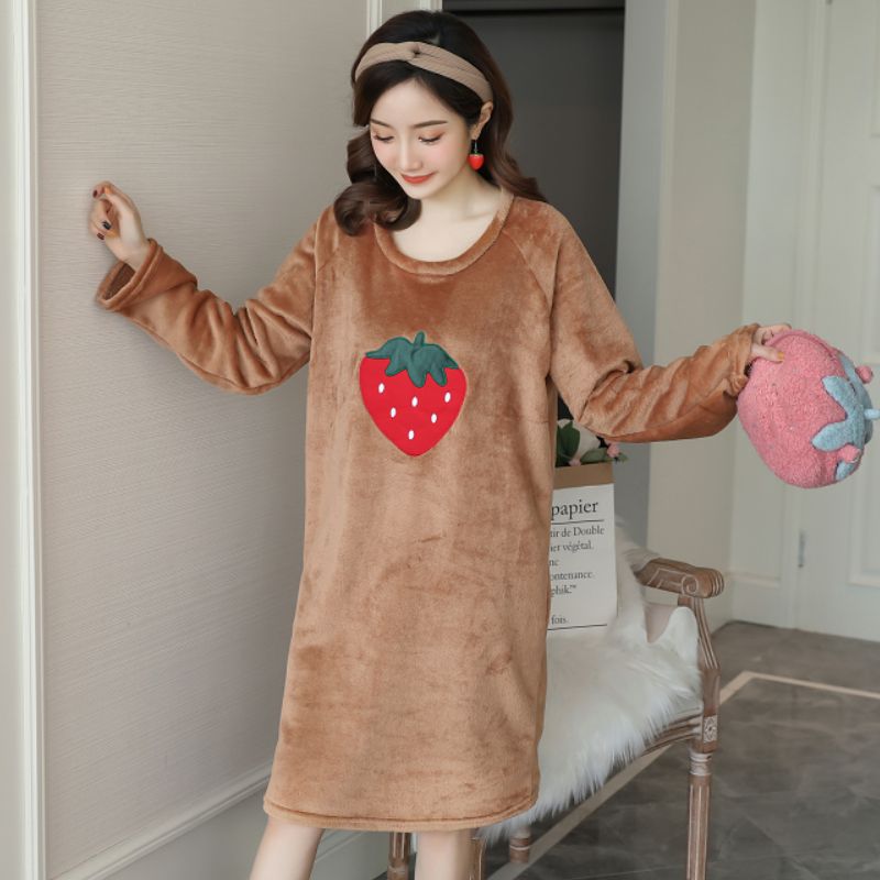 Autumn And Winter Long-sleeved Thickened Student Korean Version Of Cute Cartoon Home Clothes