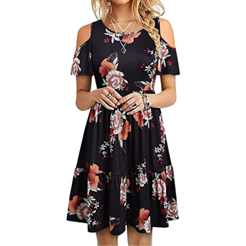 Short Sleeve Off-shoulder Dress