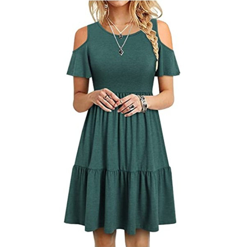 Short Sleeve Off-shoulder Dress