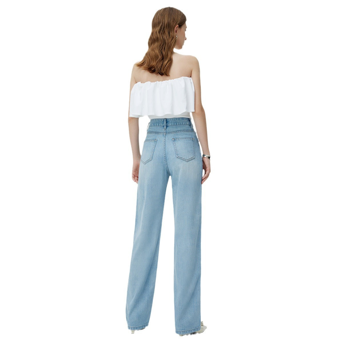 Hemp Fiber Wide Leg Jeans Women