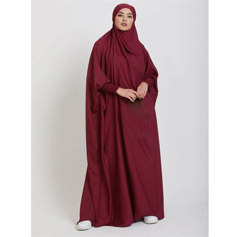 One Piece | Jilbab|  Muslim Prayer Garment |  Hijab Dress Women Hooded | Khimar | Niqab